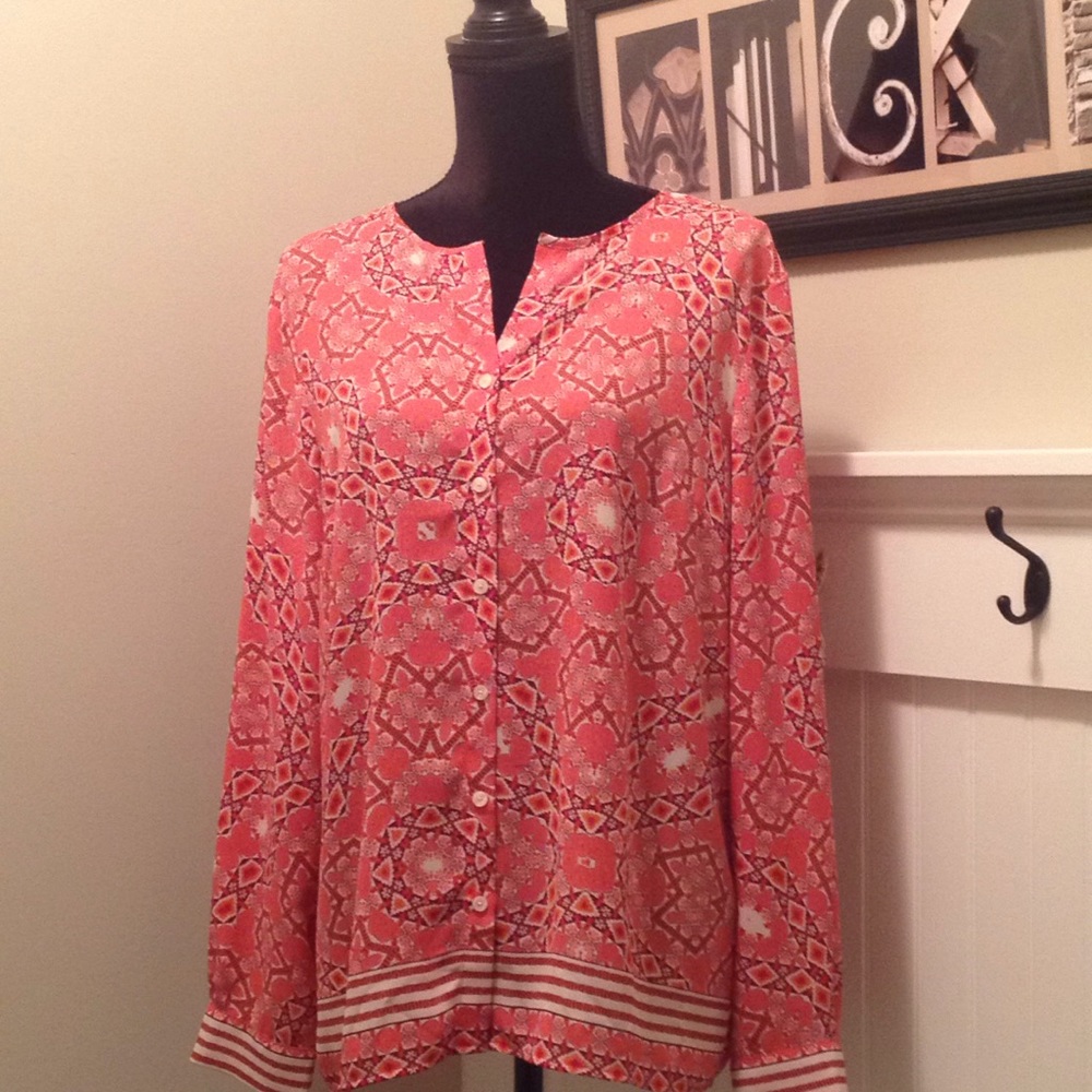 Talbots Button Blouse